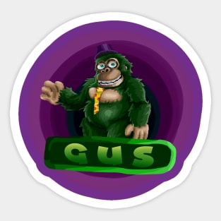 Gus green gorilla animatronic plush logo Sticker